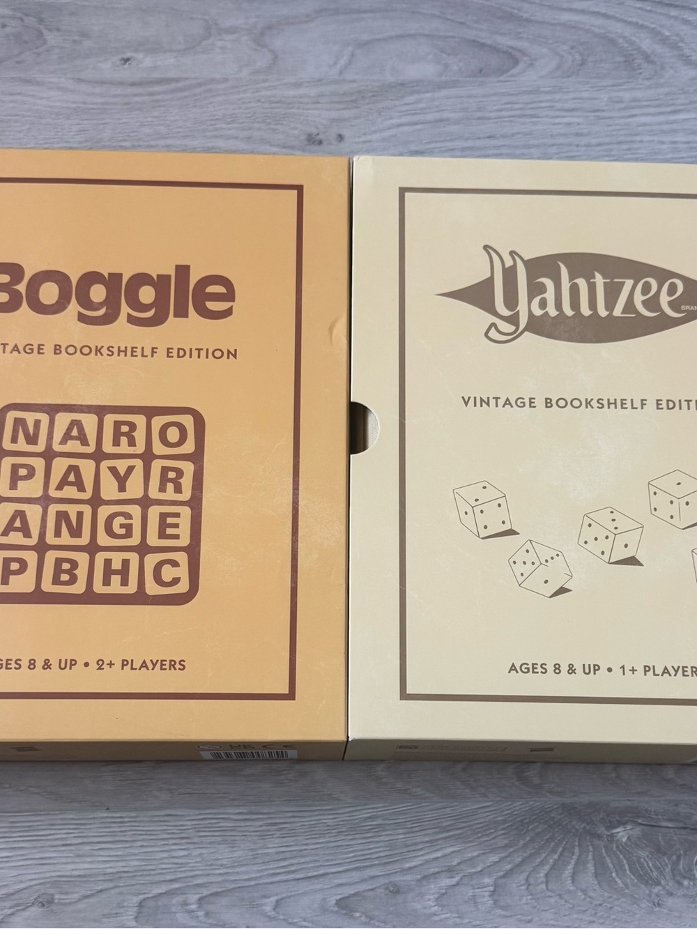 NWT Classic Board Games | Yahtzee + Boggle | Vintage Bookshelf Edition-Set of 2